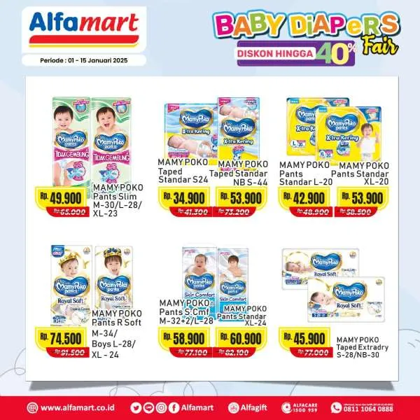 Promo Alfamart Baby & Kids Fair Diskon s/d 40% Periode 1-15 Januari 2025