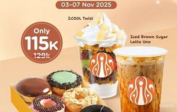 Promo J.CO Hari Ini 6 November 2025, Combo Donut & Jcool Berakhir Besok