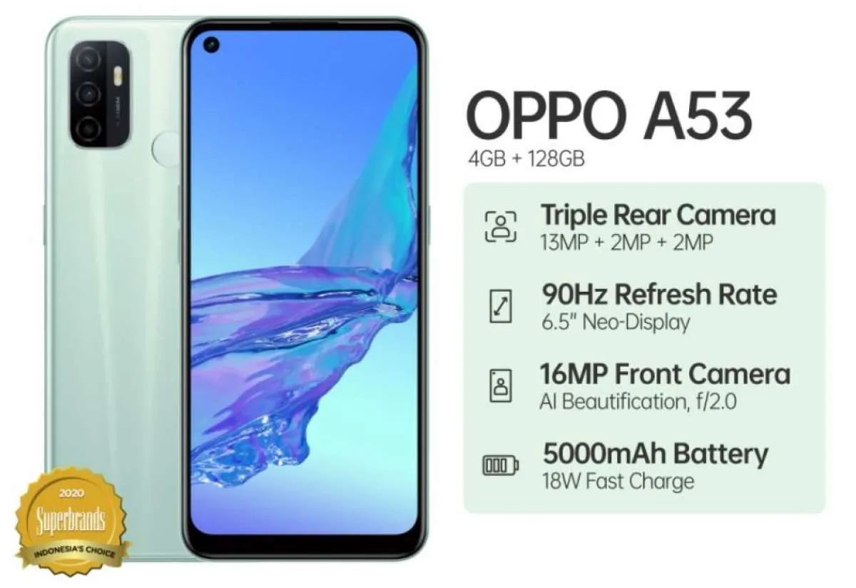 Daftar Harga HP OPPO A53 Terbaru di Tahun 2022, Lengkap dengan Spesifikasinya