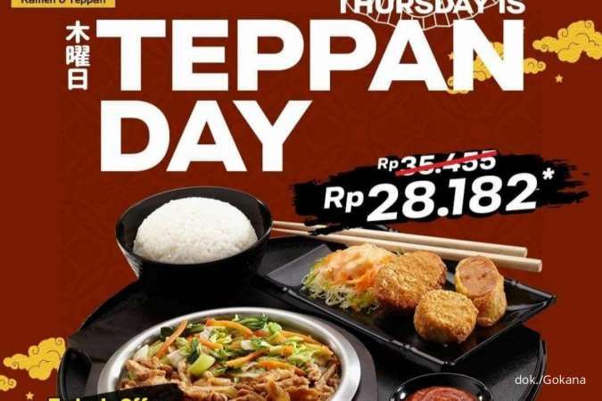 Promo Gokana 2 Juni 2022, Diskon Paket Teppan Chicken Teriyaki Rp 28.182