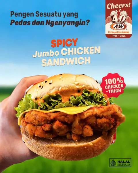 Promo A&W FriDeal Buy 1 Get 1 Spicy Jumbo Chicken Sandwich