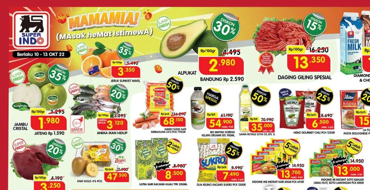 Promo Superindo Mulai 10-13 Oktober 2022, Diskon Jelang Pertengahan Bulan