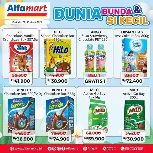 Promo Alfamart Dunia Bunda & Si Kecil Periode 1-15 Maret 2024
