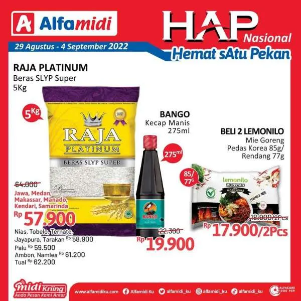 Promo Alfamidi Hemat Satu Pekan Periode 29 Agustus-4 September 2022