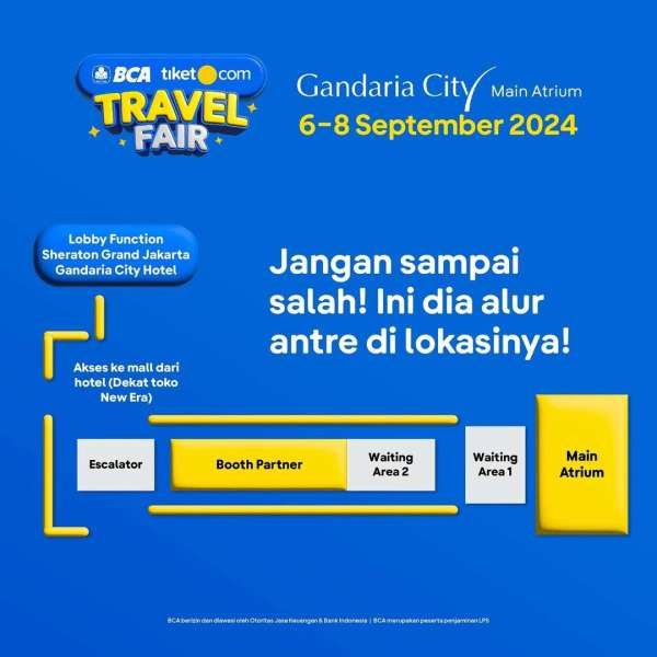 Promo BCA tiket.com Travel Fair 6-8 September 2024