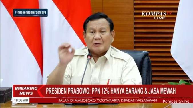 Berlaku Mulai Besok, Prabowo Tegaskan PPN 12% Hanya untuk Barang dan Jasa Mewah