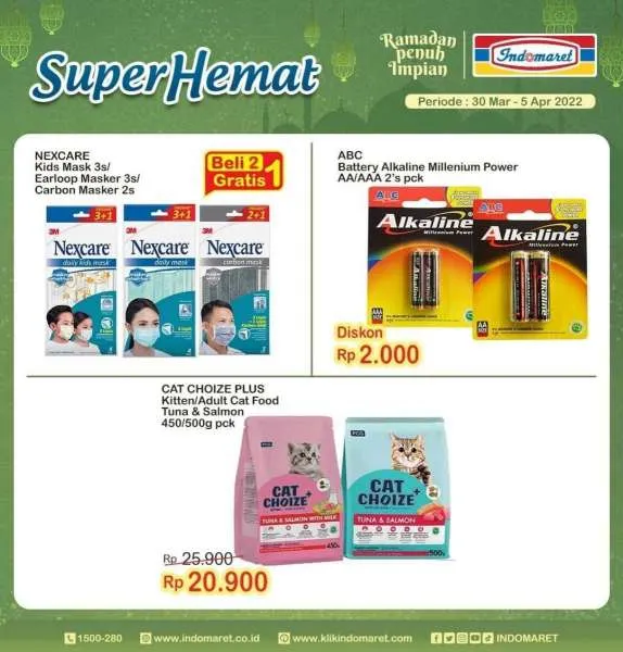 Promo Indomaret Super Hemat Periode 30 Maret-5 April 2022