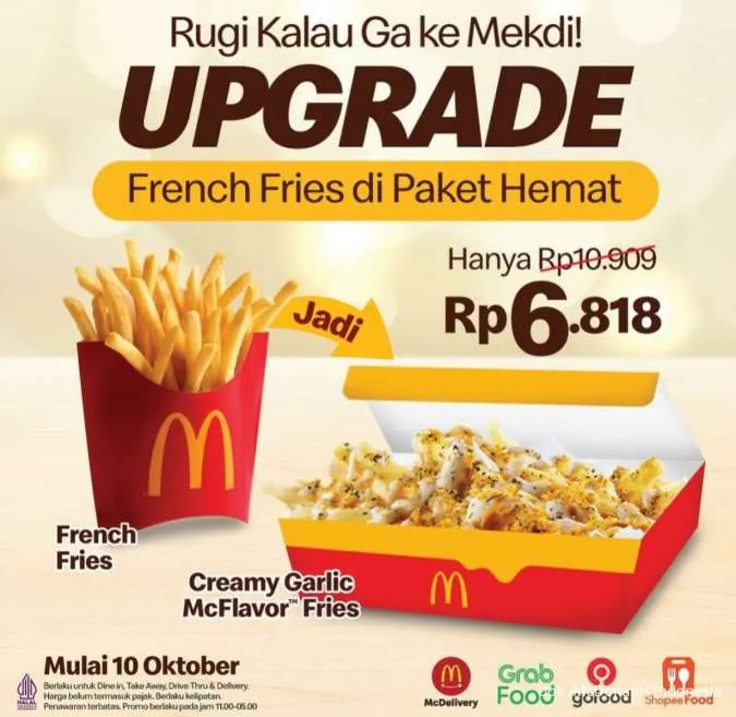 Promo 10.10 McD French Fries Rp 6.818