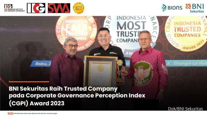  BNI Sekuritas Raih Trusted Company CGPI 2023