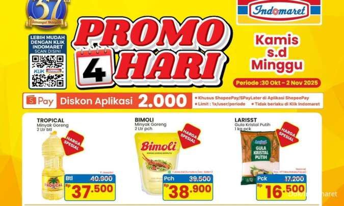 Promo Indomaret Weekend 30 Oktober-2 November 2025, Minyak Goreng Harga Spesial