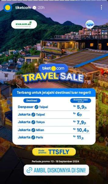 Tiket.com Travel Sale 13-18 September 2024