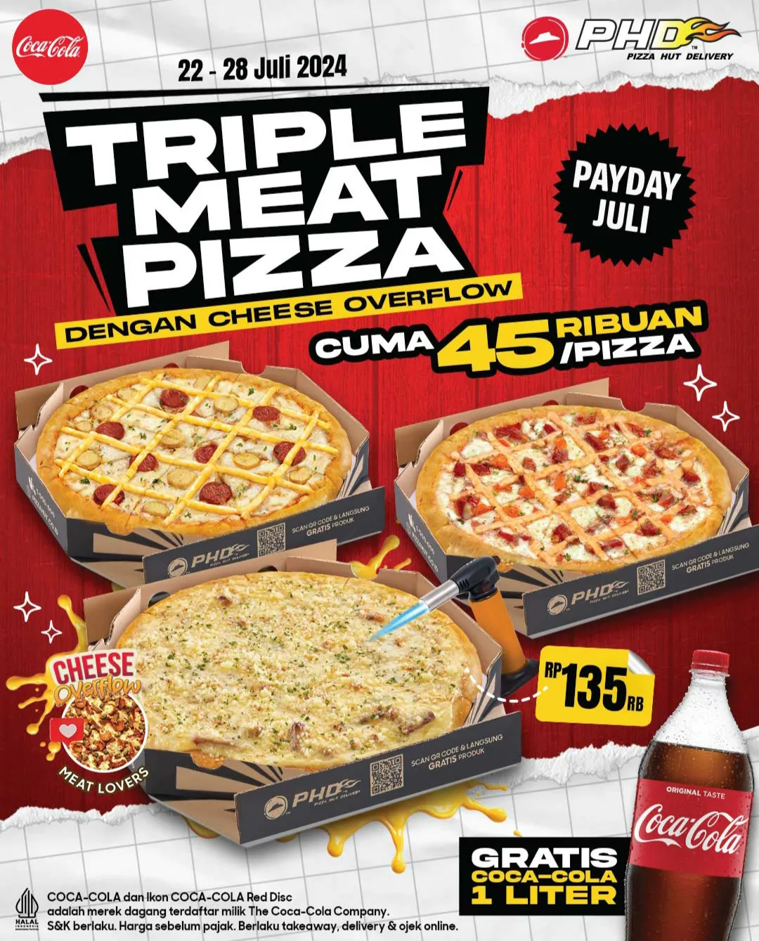 Promo PHD Payday “Triple Meat Pizza”