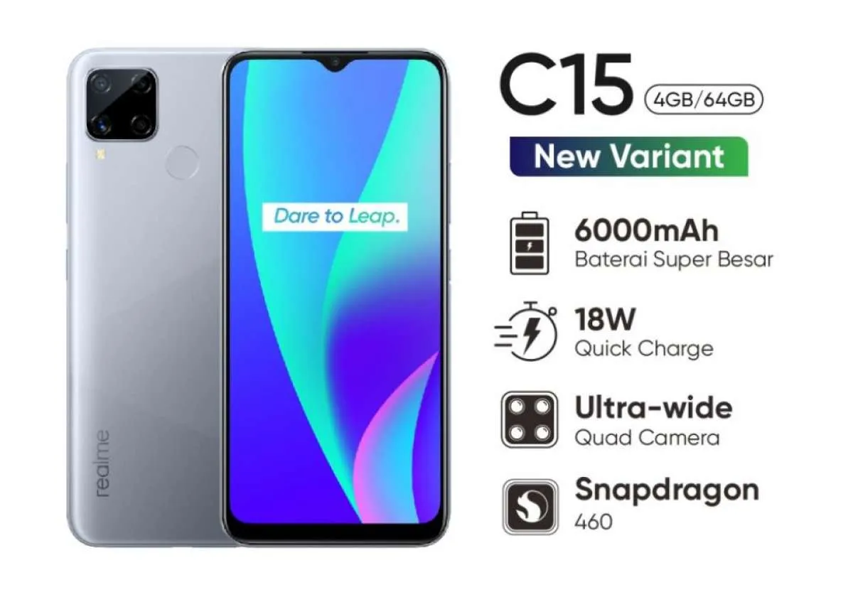 Update Harga HP Realme C15 RAM 4GB dan 3GB per Oktober 2022