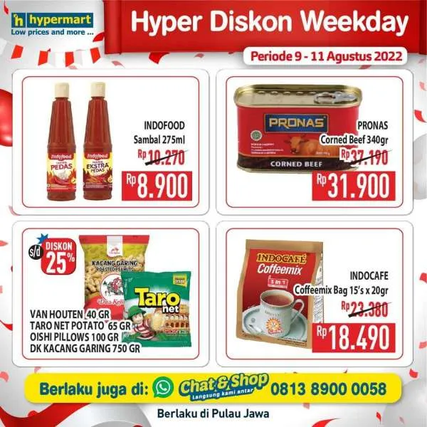 Promo Hypermart Hyper Diskon Weekday Periode 9-11 Agustus 2022