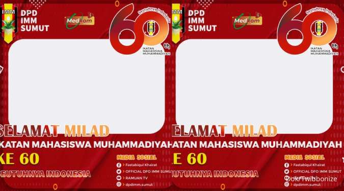 30 Twibbon IMM ke 60, Rayakan Milad Ikatan Mahasiswa Muhammadiyah 2024