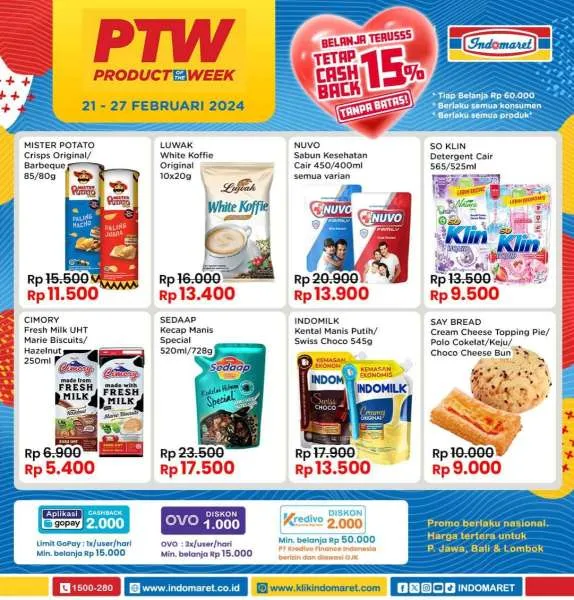 Promo PTW Indomaret Periode 21-27 Februari 2024