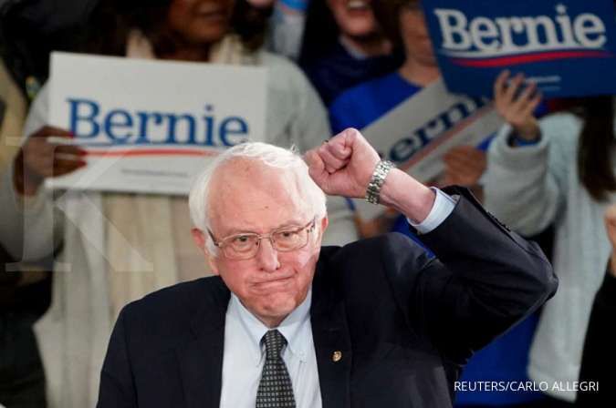 Bernie Sanders memimpin di Primary New Hampshire, Biden di urutan terakhir