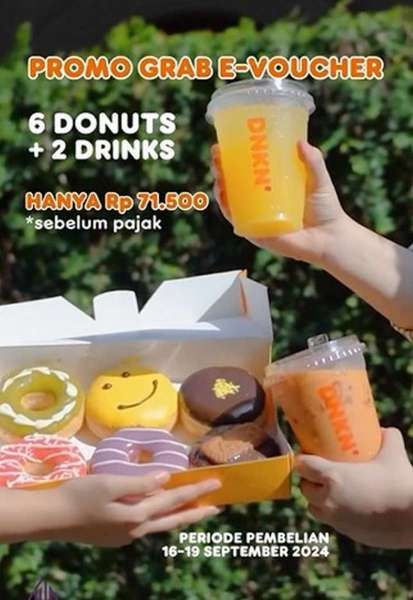 Promo Dunkin di Grabfood 16-19 September 2024