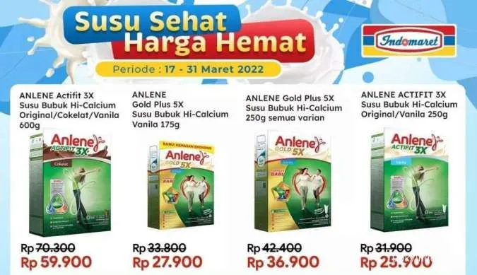 Promo Indomaret Susu Sehat Harga Hemat Periode 17-31 Maret 2022
