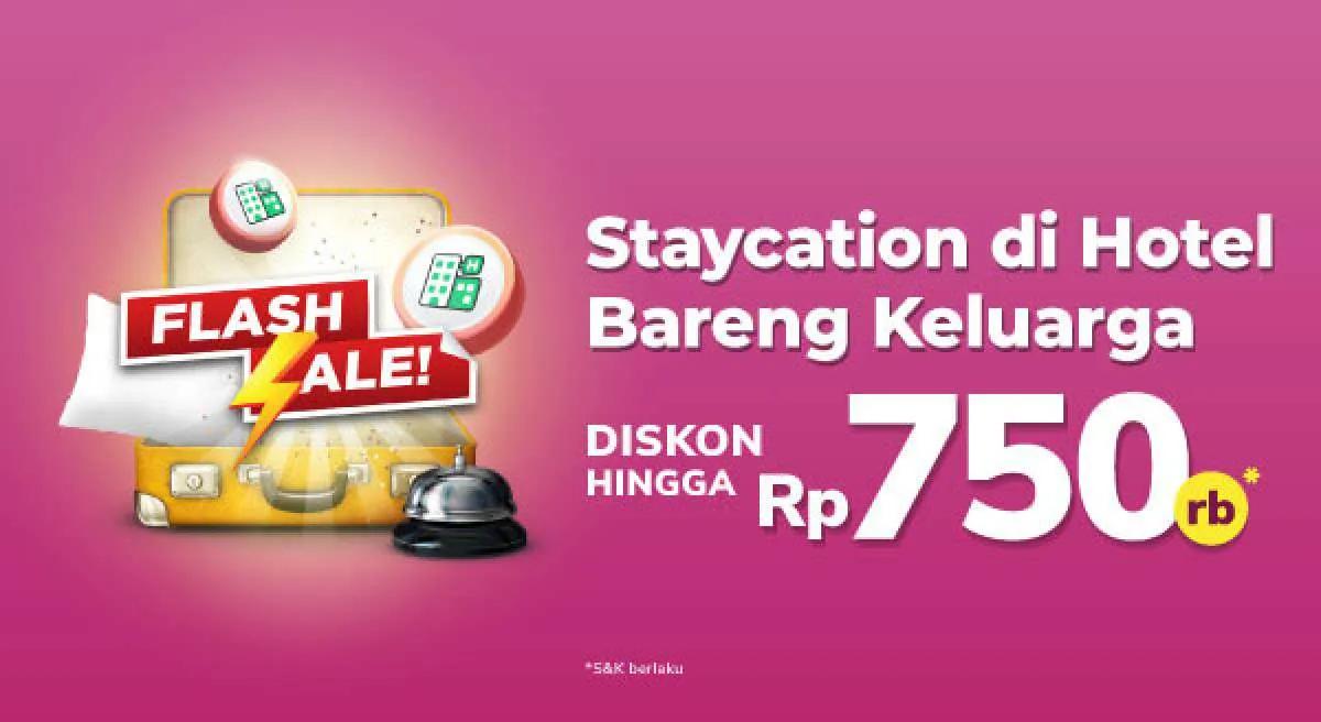Flash Sale Hotel Tokopedia, Diskon hingga Rp 750.000 Setiap Senin dan Selasa!