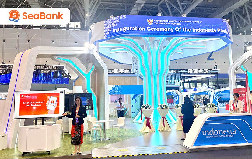 Kontan - PT Bank Seabank Indonesia. Tonjolkan kemajuan teknologi, SeaBank pamerkan bank layanan digital pada pengunjung acara GDTE 2025.. (Dok: SeaBank)