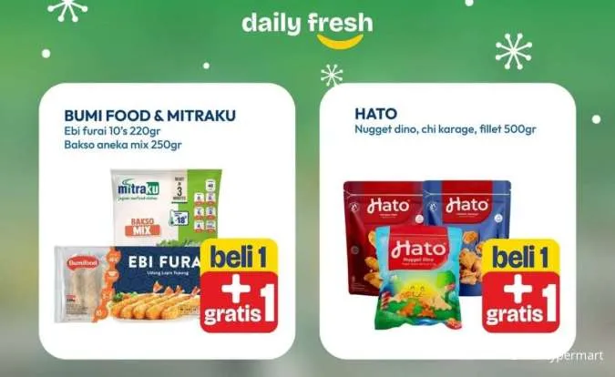 Promo Hypermart Buy 1 Get 1 sampai 18 Desember 2025, Ada Frozen Food-Minuman