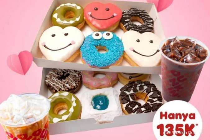 Promo Dunkin Donuts 8-28 Februari 2022, Diskon 12 Donat dan 2 Minuman Rp 135.000