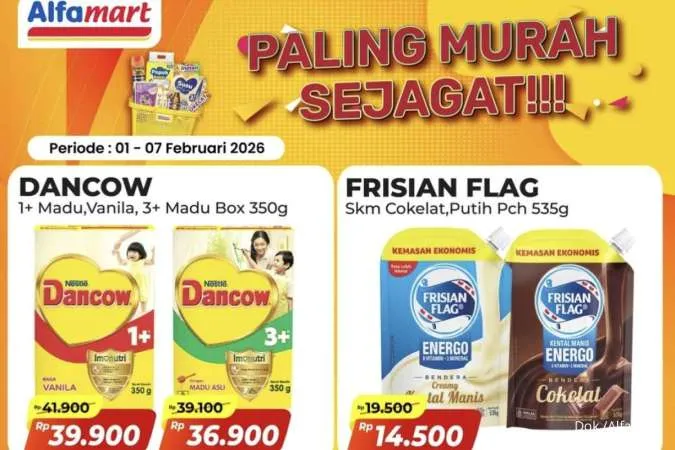 Promo Alfamart Paling Murah Sejagat 1-7 Februari 2026, Frisian Flag SKM Rp 14.500