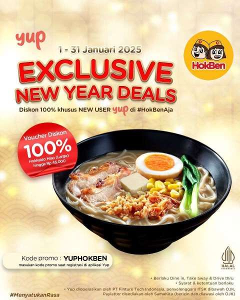 Promo HokBen dengan Yup 1-31 Januari 2025