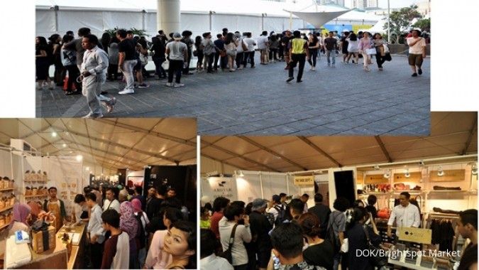 Bazar semarak dengan produk bermerek