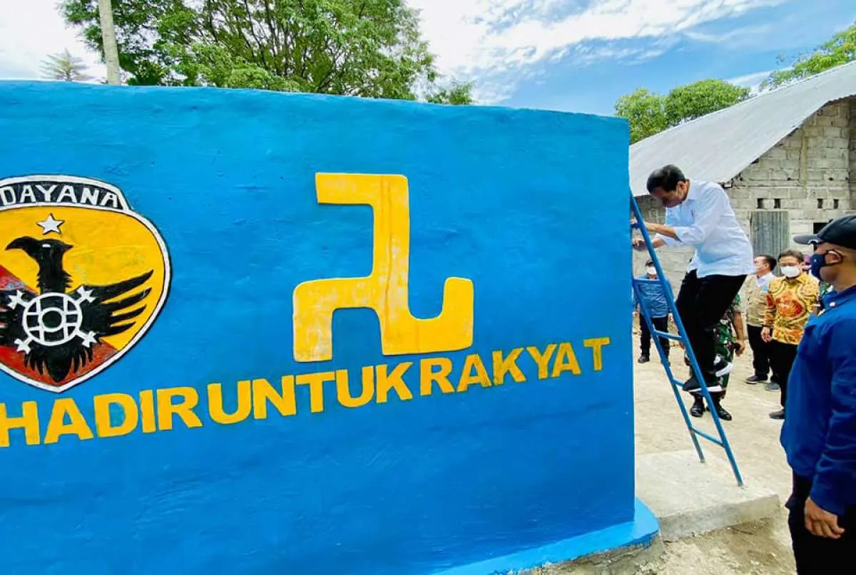 Jokowi Tinjau Sumur Pompa Hidram di Desa Oinlasi, Nusa Tenggara Timur