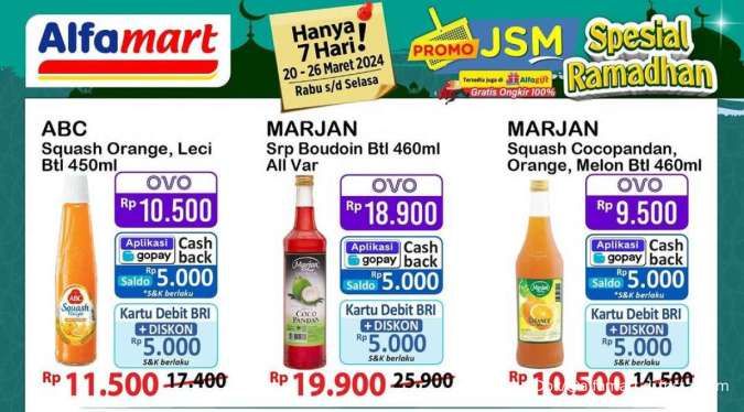 Promo JSM Alfamart Sirup Murah Mulai 22-24 Maret 2024, Potongan Harga Spesial Ramadan