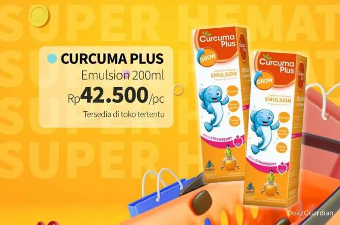 Promo Guardian 18 September-1 Oktober 2025, Tambah Rp 1.000 Dapat 2 Curcuma Plus