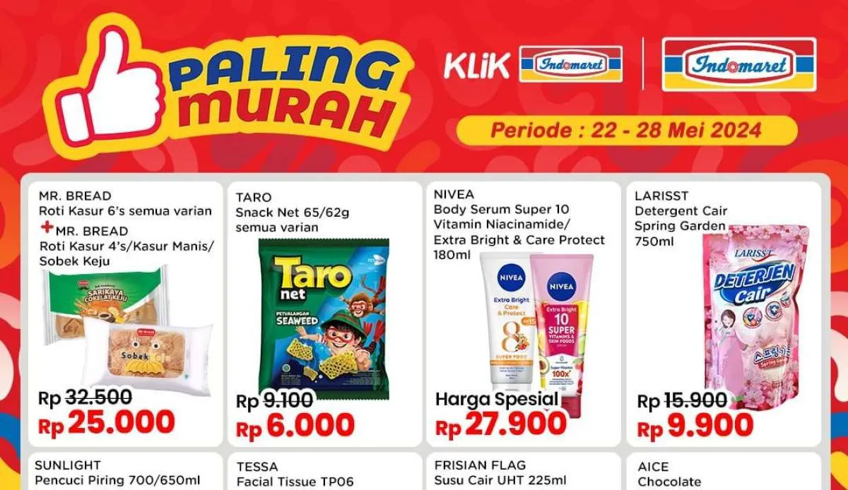 Promo Indomaret Paling Murah 22-28 Mei 2024, Es Krim Beli 2 Gratis 1 & Snack Rp 6.000