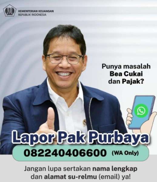 Lapor Pak Purbaya untuk Aduan Pajak dan Cukai