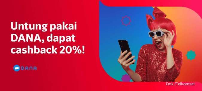 Promo Telkomsel Juli 2022, Beli Pulsa Pakai DANA Cashback 20%!