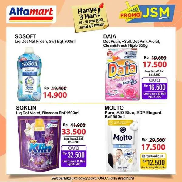 Promo JSM Alfamart Periode 16-18 Juni 2023