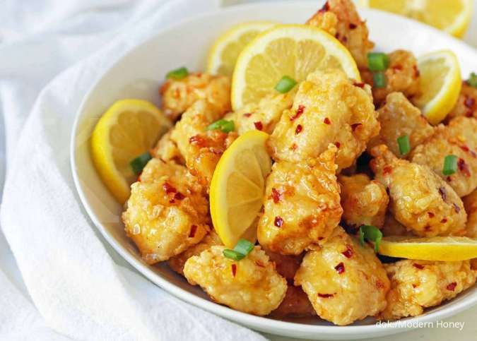 Resep Renyahnya Ayam Goreng Saus Lemon ala Masakan Cina