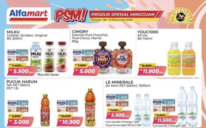 Promo PSM Alfamart Periode 8-15 November 2025, Susu Milku Rp 5.500 Dapat 2