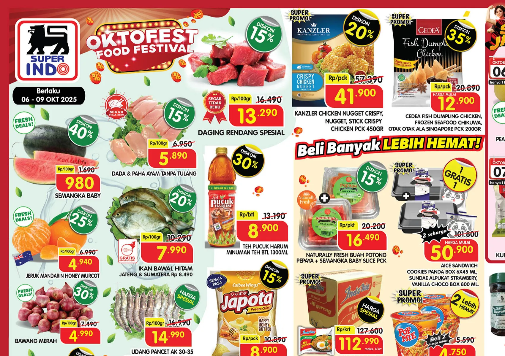 Promo Superindo Weekday Periode 6-9 Oktober 2025