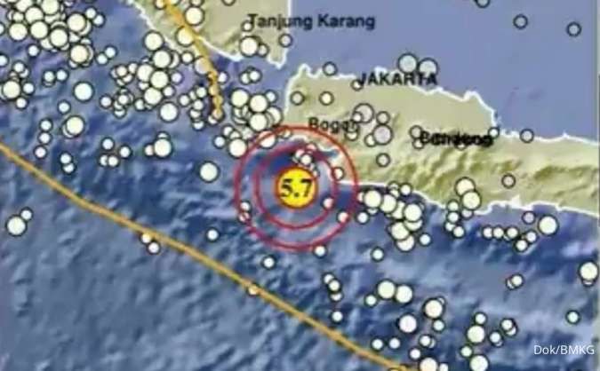 BMKG Catat Gempa Terkini Magnitudo 5,2 Guncang Banten, Terasa sampai Jakarta