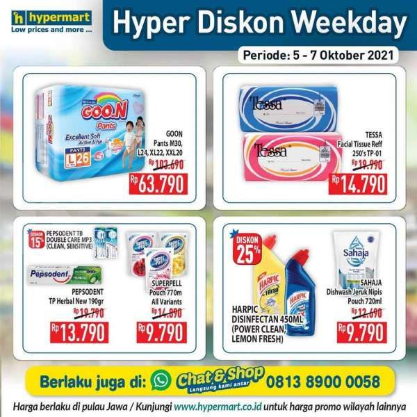 Katalog Promo Hypermart Hyper Diskon Weekday Periode 5-7 Oktober 2021