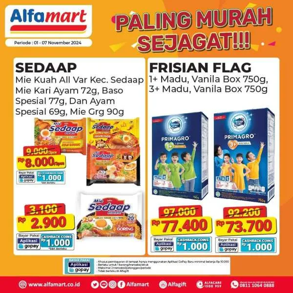 Promo Alfamart Paling Murah Sejagat Periode 1-7 November 2024