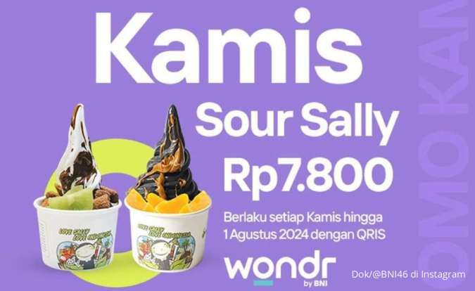 Promo Sour Sally Hari Ini dengan Wondr by BNI, Harga Hemat Rp 7.800 Setiap Kamis