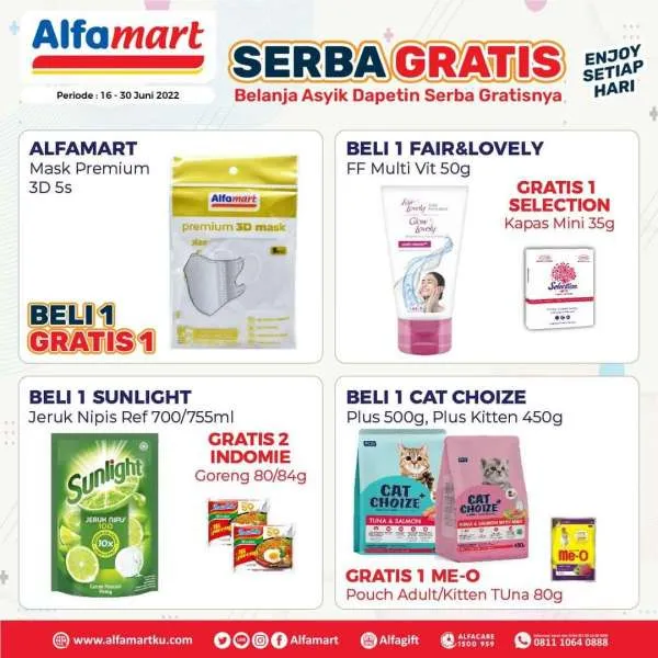 Promo Alfamart Serba Gratis Periode 16-30 Juni 2022