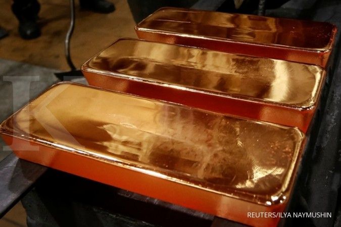 Harga emas spot bergerak turun di US$ 1.711,42 per ons troi