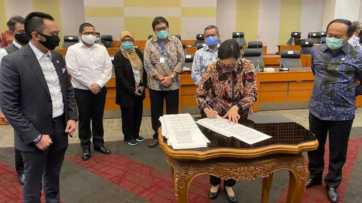 Leganya Menteri Keuangan Sri Mulyani Indrawati setelah DPR meloloskan Perpu No 1/2020