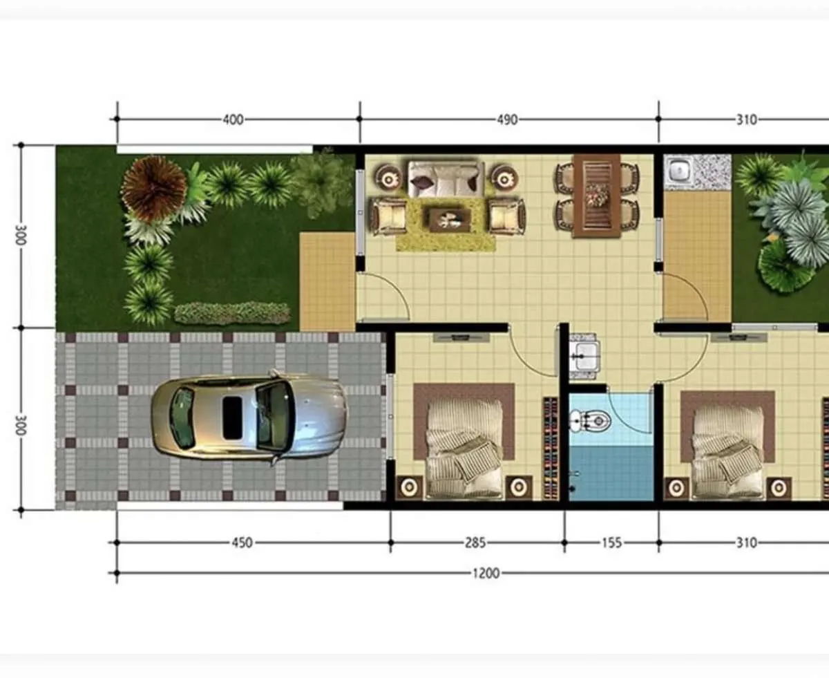 Yuk Cari Inspirasi Denah Rumah Minimalis 2 Kamar Unik