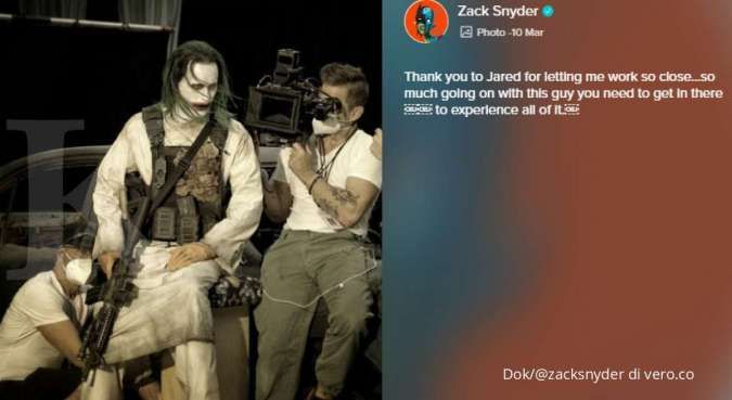 Jared Leto syuting Zack Snyder's Justice League.
