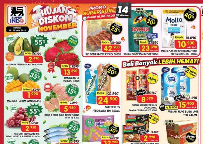 Promo JSM Superindo 14-16 November 2025, Alpukat & Molto Diskon Sampai 55%
